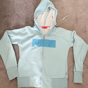 Puma baby blue hoodie